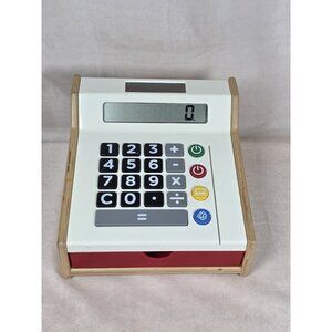 IKEA Duktig Wooden Register Kids Toy Shop Store Solar Calculator Play
